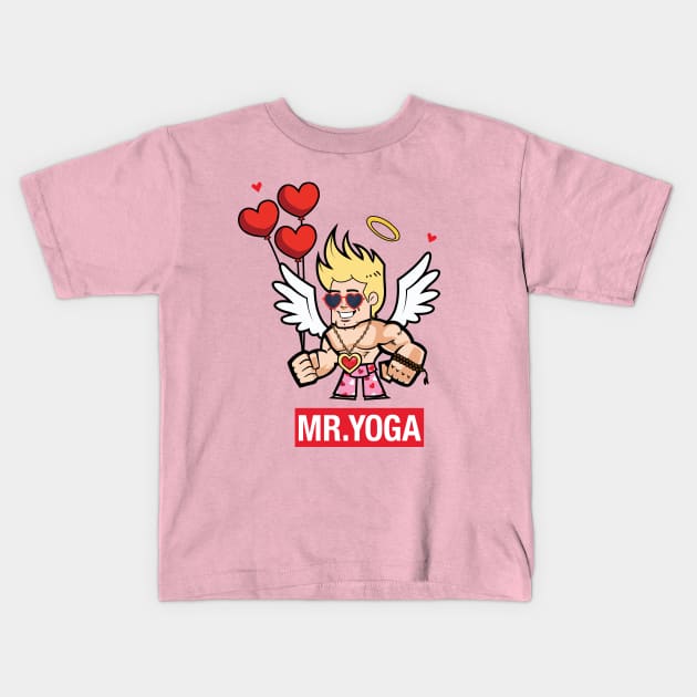 Mr Yoga - Happy Valentines Day Kids T-Shirt by MrYoga